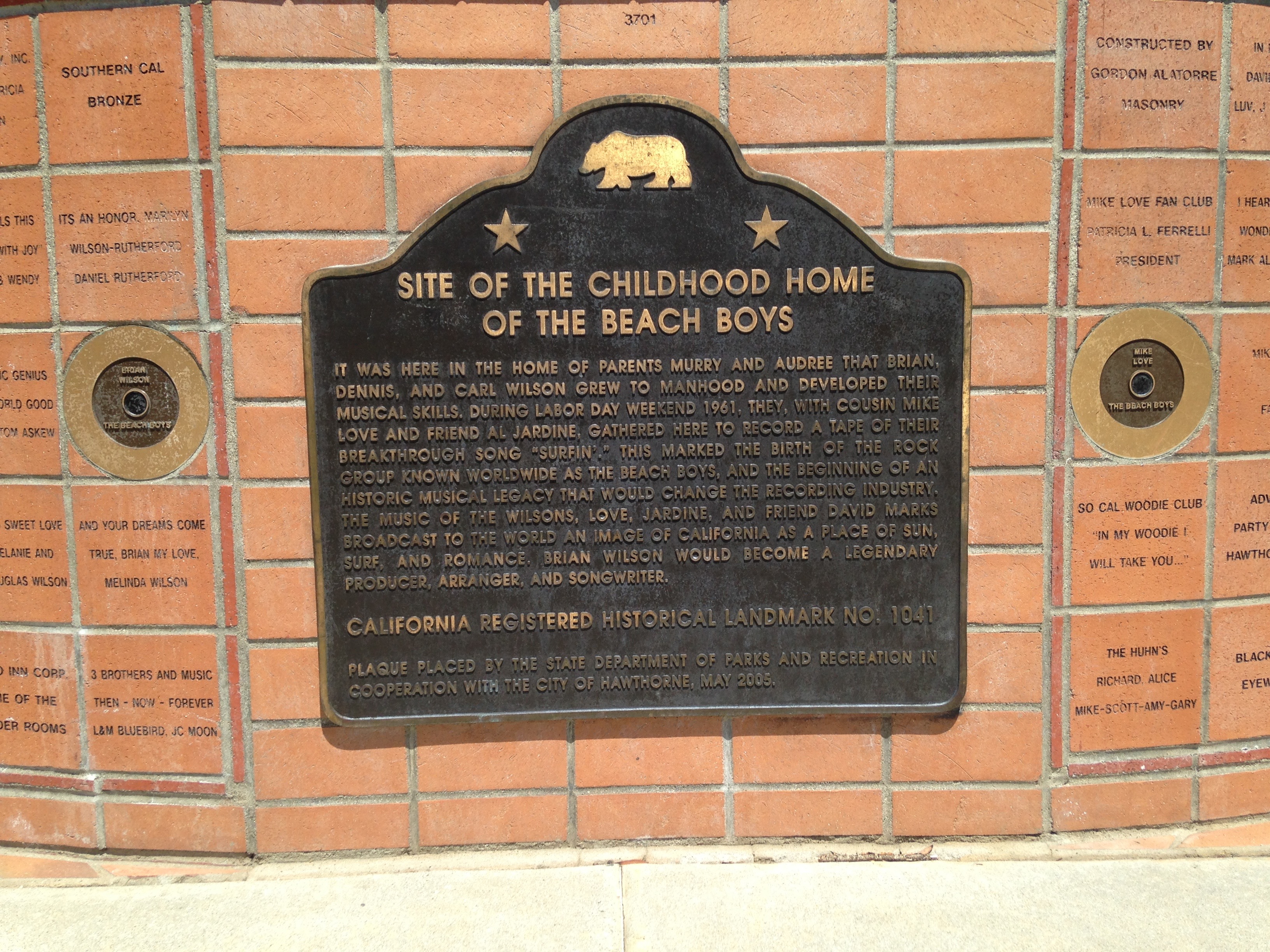 Beach Boys Historic Landmark Parking